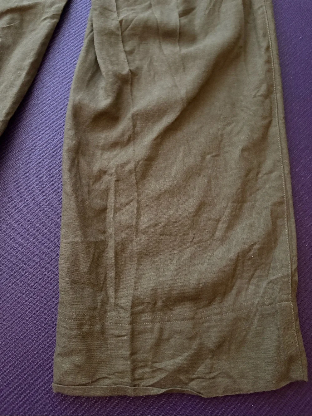Zara Women’s Olive Green Linen Pants